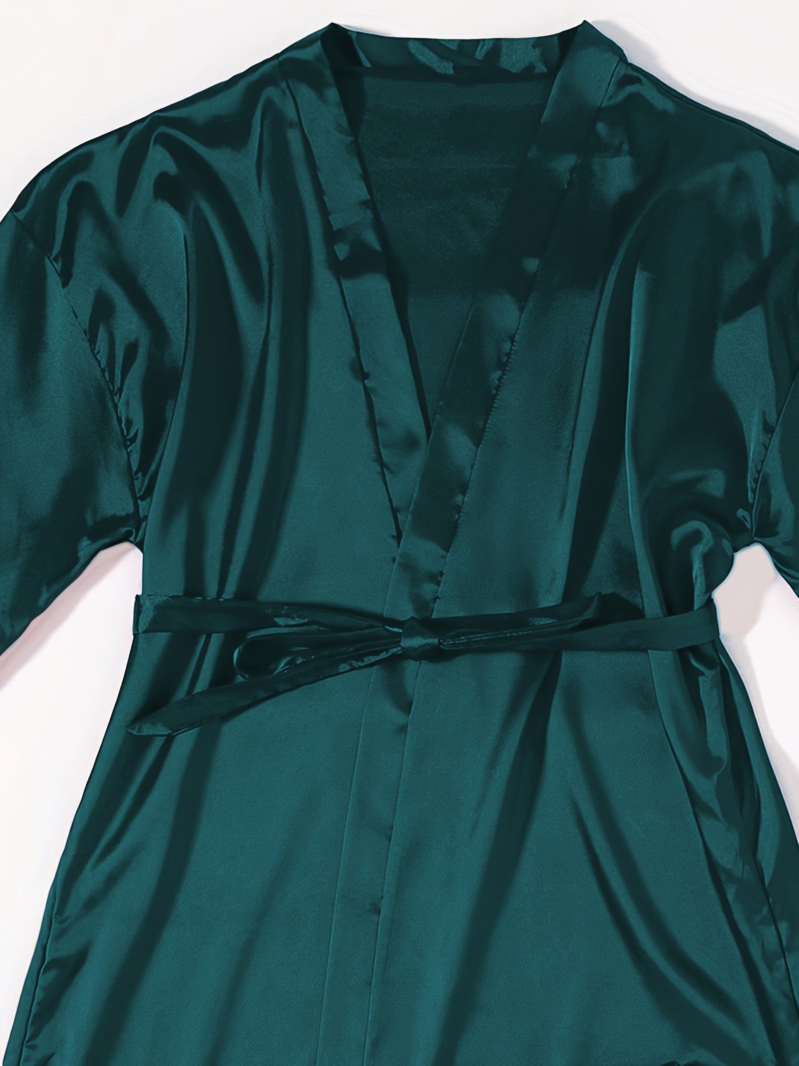 Three-Piece Elegant Solid Satin Lounge Set