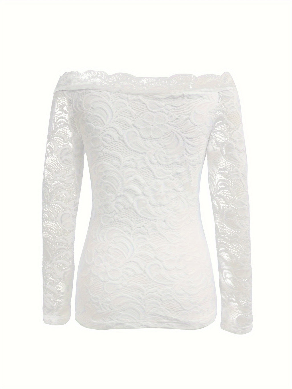 Chic Lace Off Shoulder T-shirt