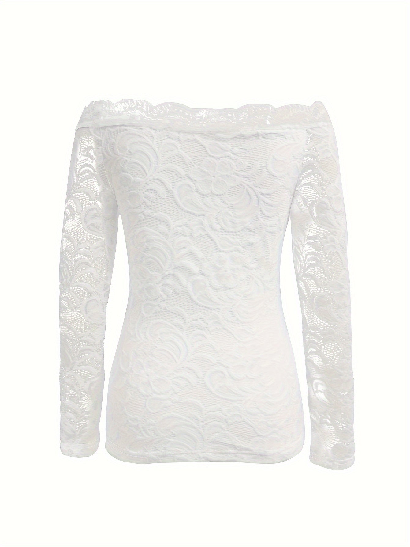 Chic Lace Off Shoulder T-shirt