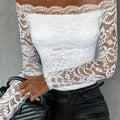 Chic Lace Off Shoulder T-shirt