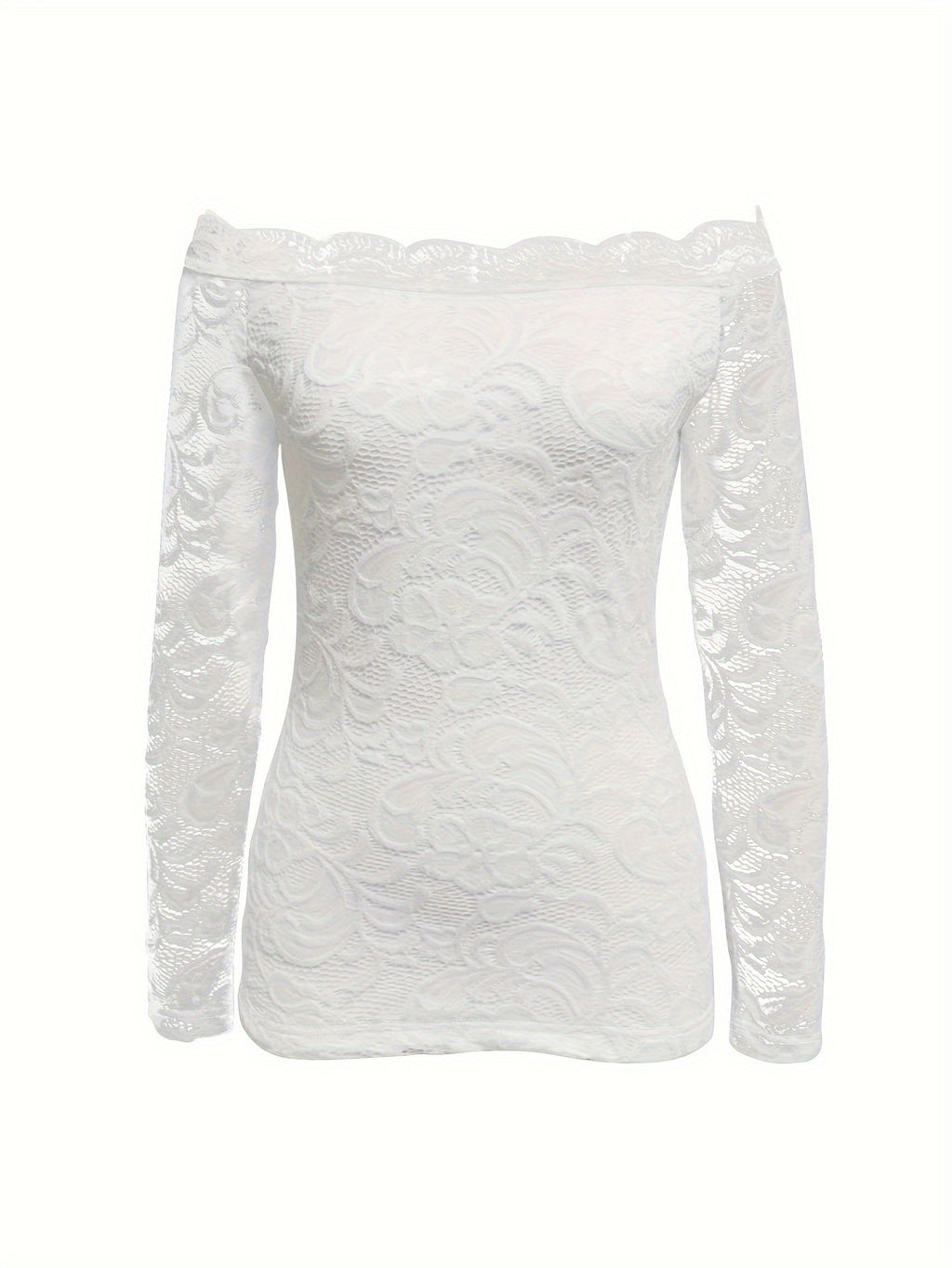 Chic Lace Off Shoulder T-shirt