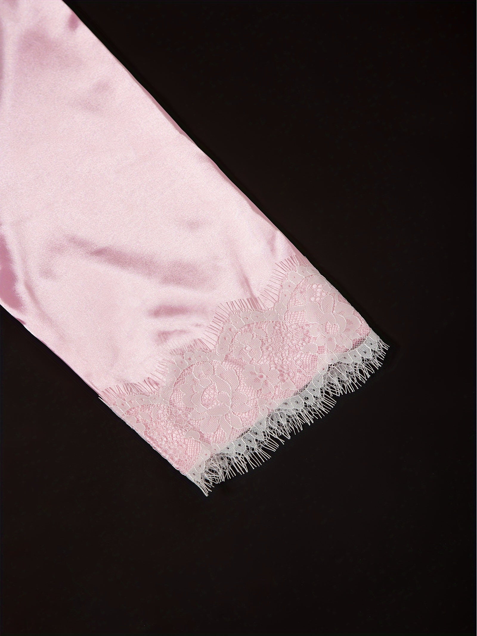 Three-Piece Elegant Solid Satin Lounge Set