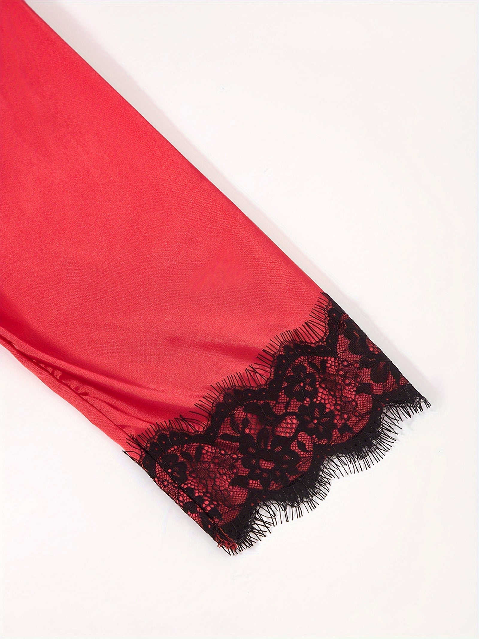 Three-Piece Elegant Solid Satin Lounge Set