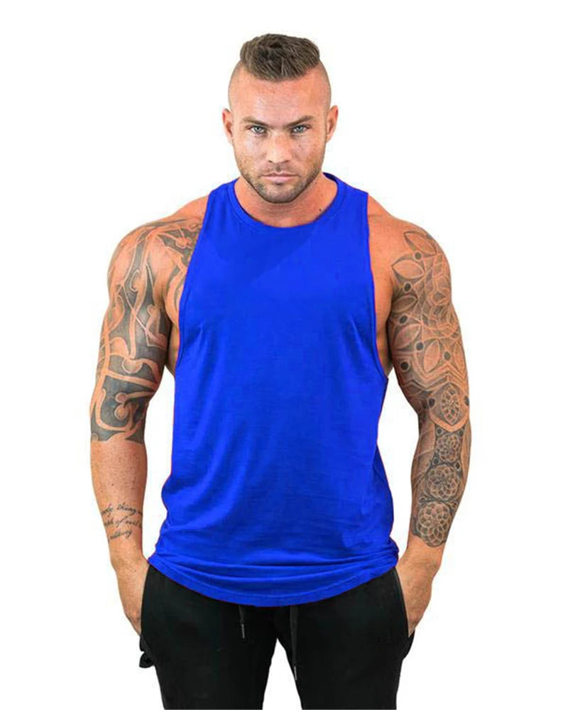 Gym Warriors Cotton Gym Tank Tops Men Sleeveless Tanktops For Boy Bodybuilding Clothing Undershirt Fitness Stringer workout Vest