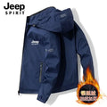 Jeep Spirit Jacket Men Autumn Winter Plus Down Warm Hooded Sports Top New Versatile Casual Coat