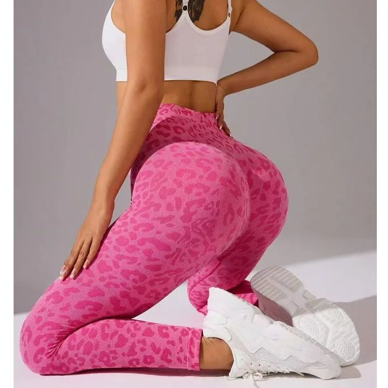 High Waist Sports Leggings Women Seamless Leopard Yoga Pants Hip Lift Trainning Fitness Outdoor Tights for Woman