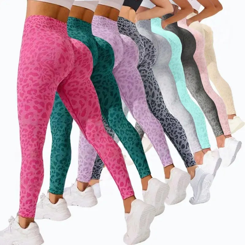 High Waist Sports Leggings Women Seamless Leopard Yoga Pants Hip Lift Trainning Fitness Outdoor Tights for Woman