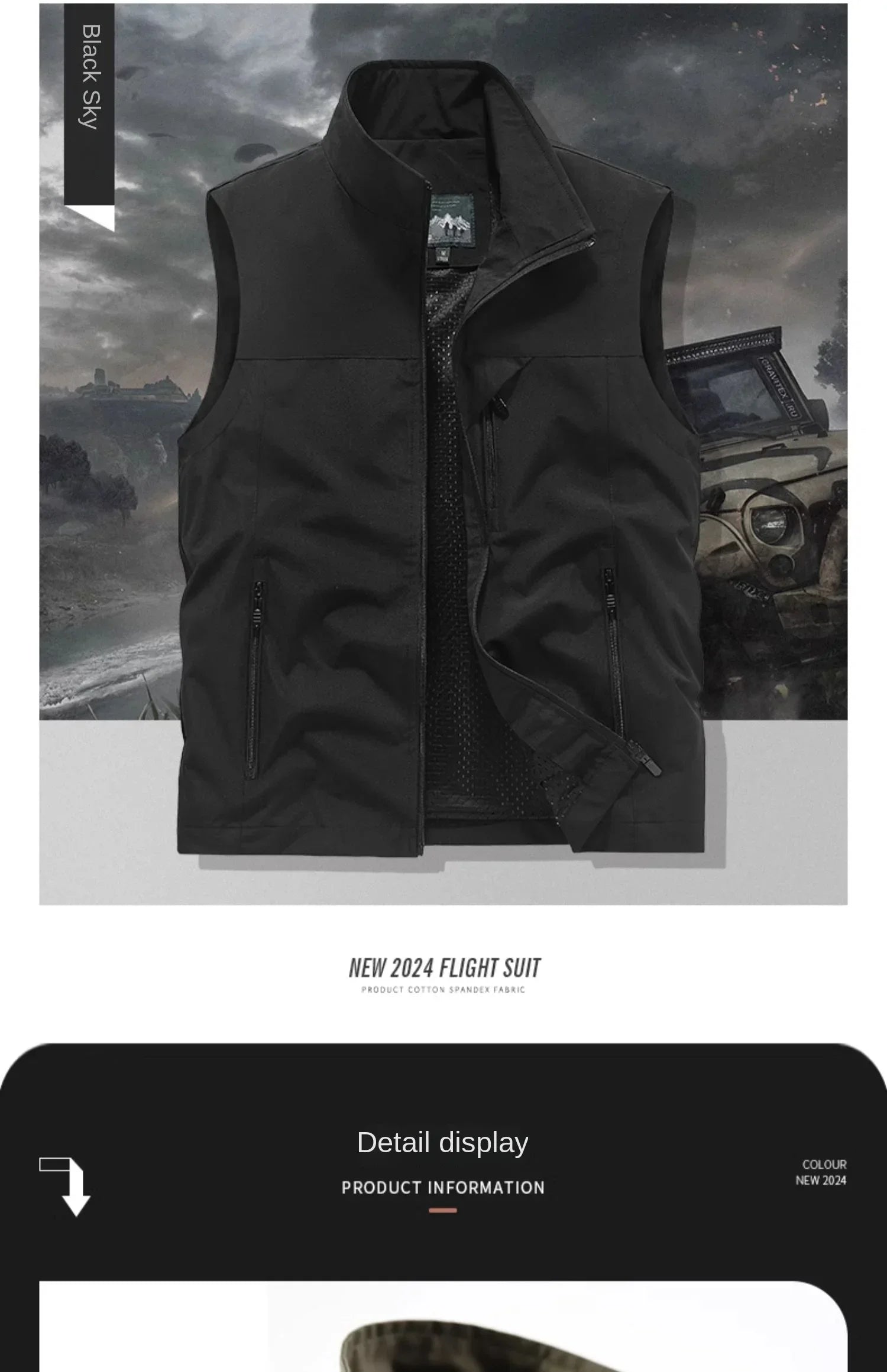 Summer Vest Men's Work Vest Large Size Golf Sleeveless Jacket Tactical windbreaker Hunting Camping Fishing waterproof Coat Parka
