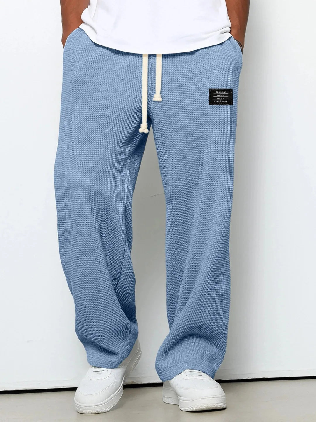 Loose Drape Straight-leg Sweatpants, Casual