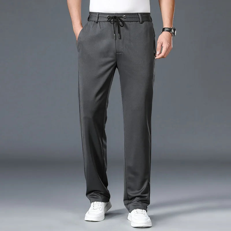 Men's Oversize Business Pants New Elastic Waist Formal Trousers Plus size