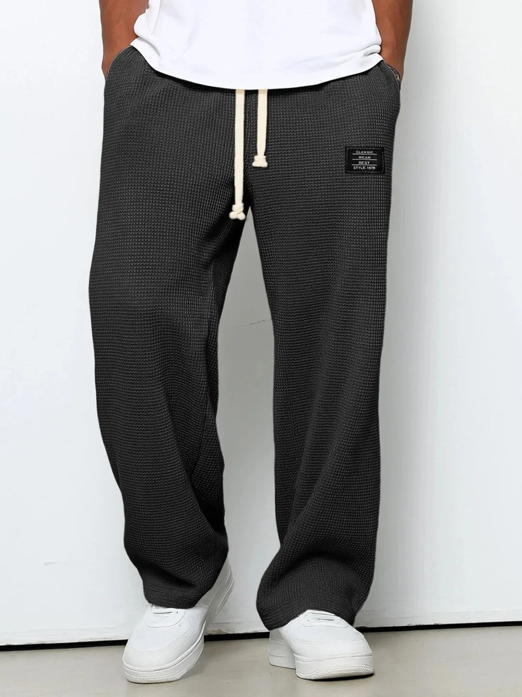 Loose Drape Straight-leg Sweatpants, Casual