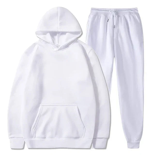 Basic Fleece Hoodies And Sweat Pants Set Men Jogger Wholesale Track Suit Sportswear Tracksuits Unisex Ensemble Jogging Homme