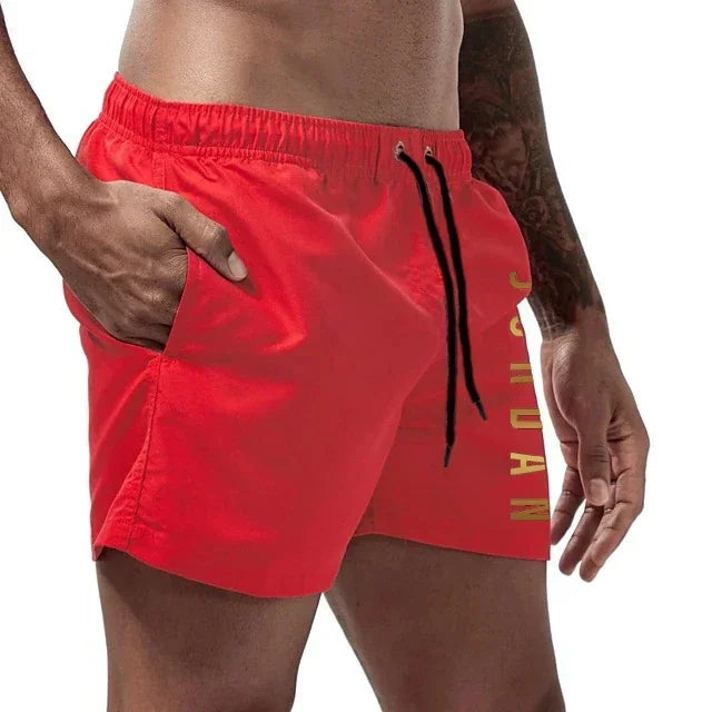 Men's Swimming Quick-Drying Beach Shorts Unisex Sports Surfboard Shorts Lined Beach Shorts Men's Full Standard