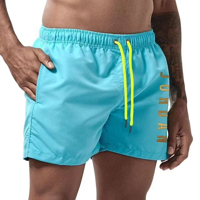 Men's Swimming Quick-Drying Beach Shorts Unisex Sports Surfboard Shorts Lined Beach Shorts Men's Full Standard