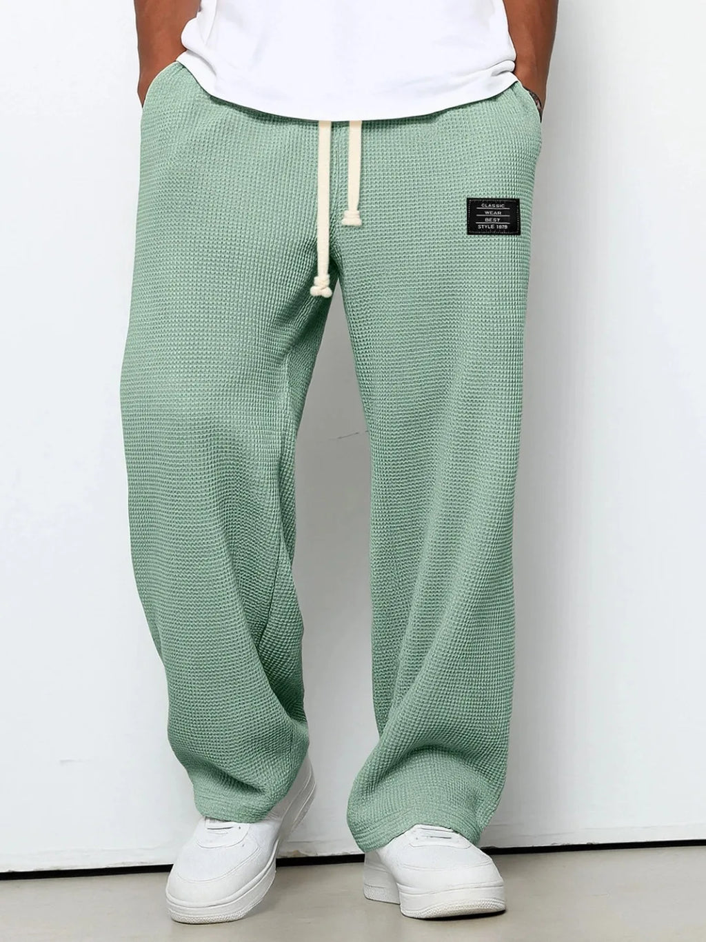 Loose Drape Straight-leg Sweatpants, Casual