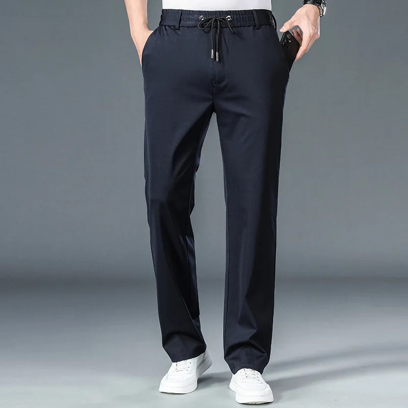 Men's Oversize Business Pants New Elastic Waist Formal Trousers Plus size