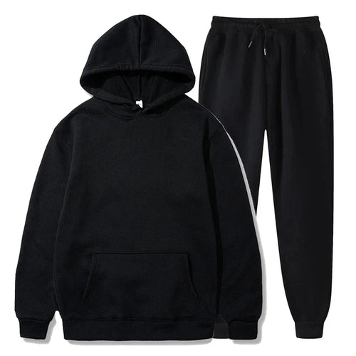 Basic Fleece Hoodies And Sweat Pants Set Men Jogger Wholesale Track Suit Sportswear Tracksuits Unisex Ensemble Jogging Homme
