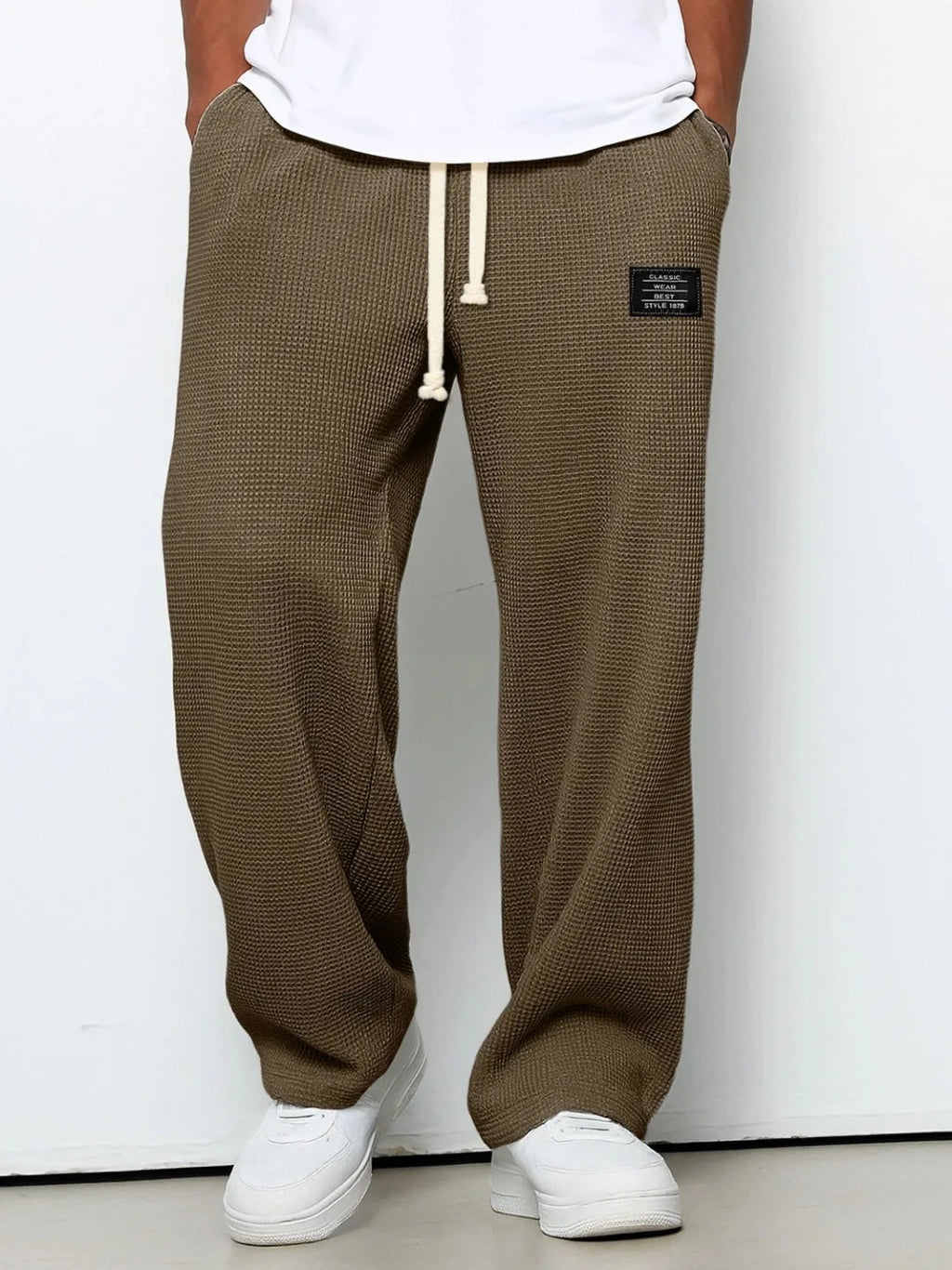 Loose Drape Straight-leg Sweatpants, Casual