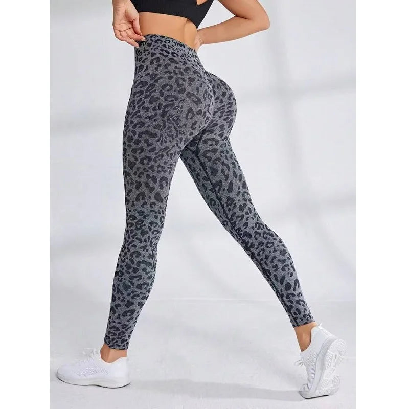 High Waist Sports Leggings Women Seamless Leopard Yoga Pants Hip Lift Trainning Fitness Outdoor Tights for Woman