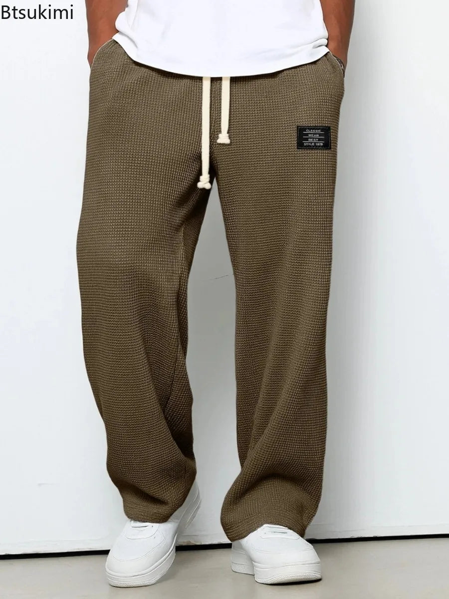 Loose Drape Straight-leg Sweatpants, Casual