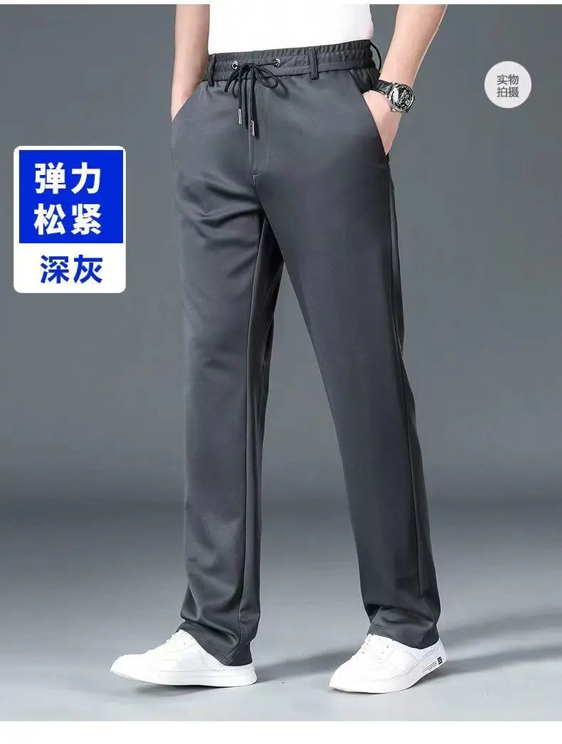Men's Oversize Business Pants New Elastic Waist Formal Trousers Plus size