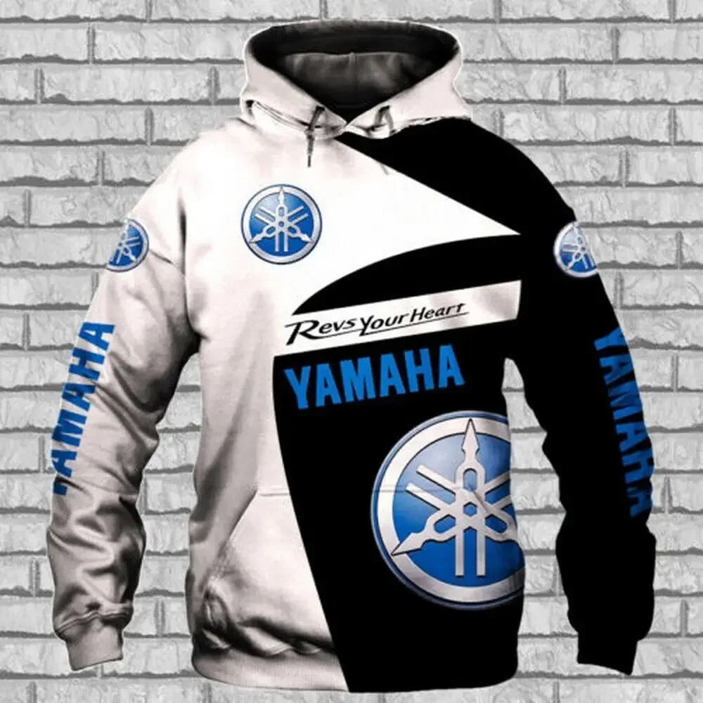 New 3D Printed Yamaha Motorcycle Off road Hoodie for Extreme Sports Adventure Men's and Women's Hoodies