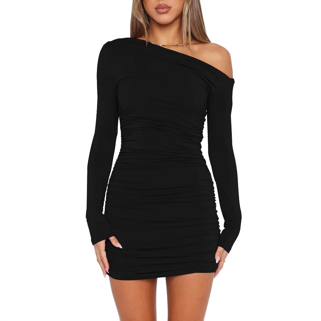Women's Cocktail Party Dress Sexy Elegant Off Shoulder Long Sleeve