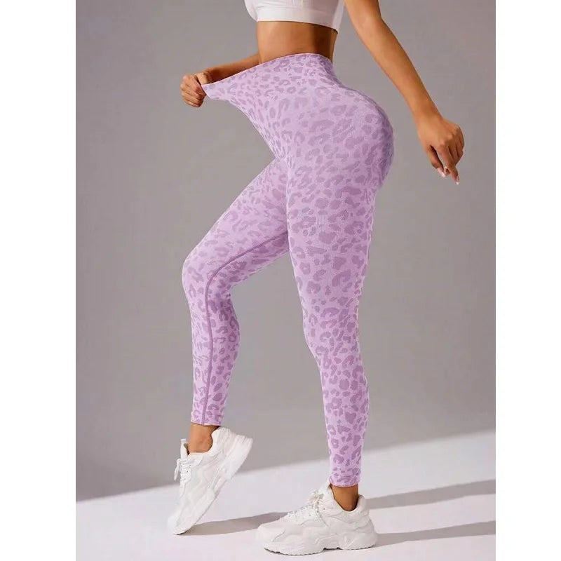 High Waist Sports Leggings Women Seamless Leopard Yoga Pants Hip Lift Trainning Fitness Outdoor Tights for Woman