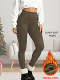 Women's thermal fleece lined leggings. Super soft Low Rise design perfect for yoga, running and Winter activities