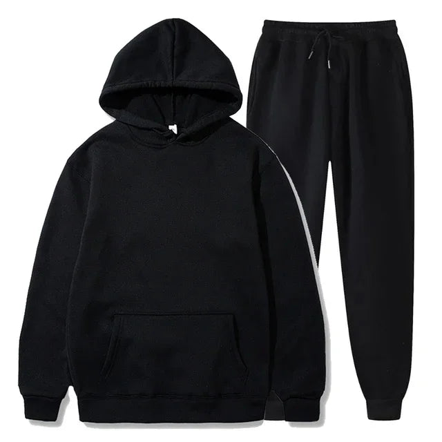 Basic Fleece Hoodies And Sweat Pants Set Men Jogger Wholesale Track Suit Sportswear Tracksuits Unisex Ensemble Jogging Homme