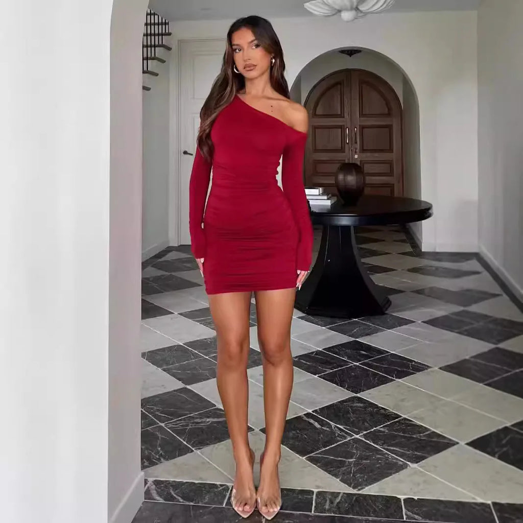 Elegant Slim Fit Long Sleeve Dress