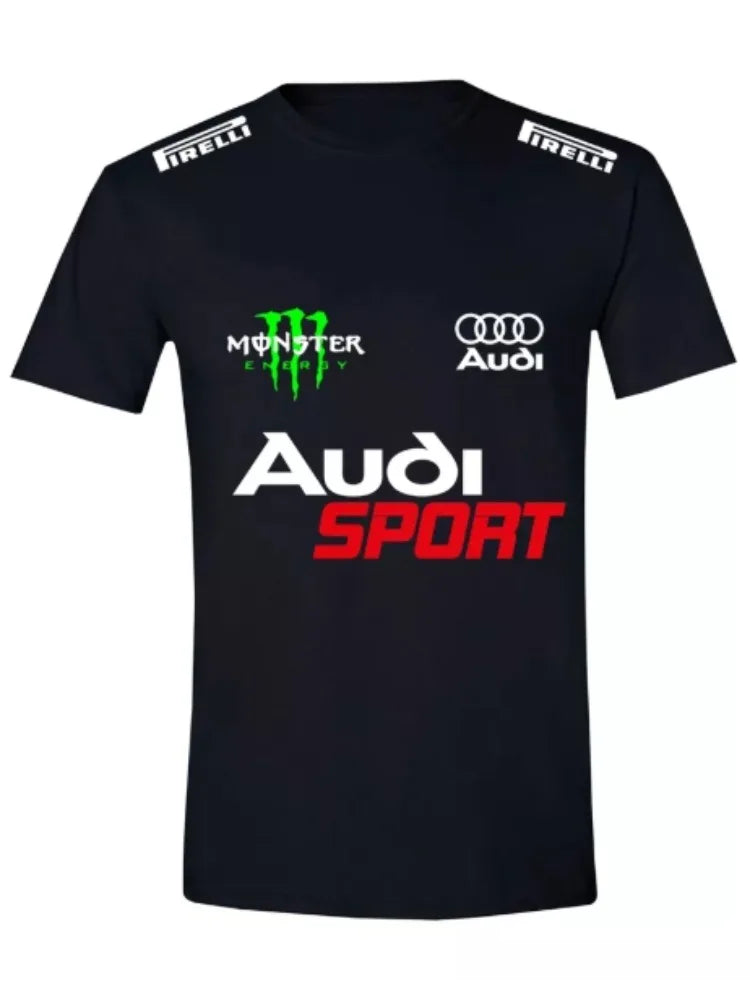 Audi Pirelli Monster Audi Sports Men's Cotton T-Shirt Streetwear Sports Casual Wear