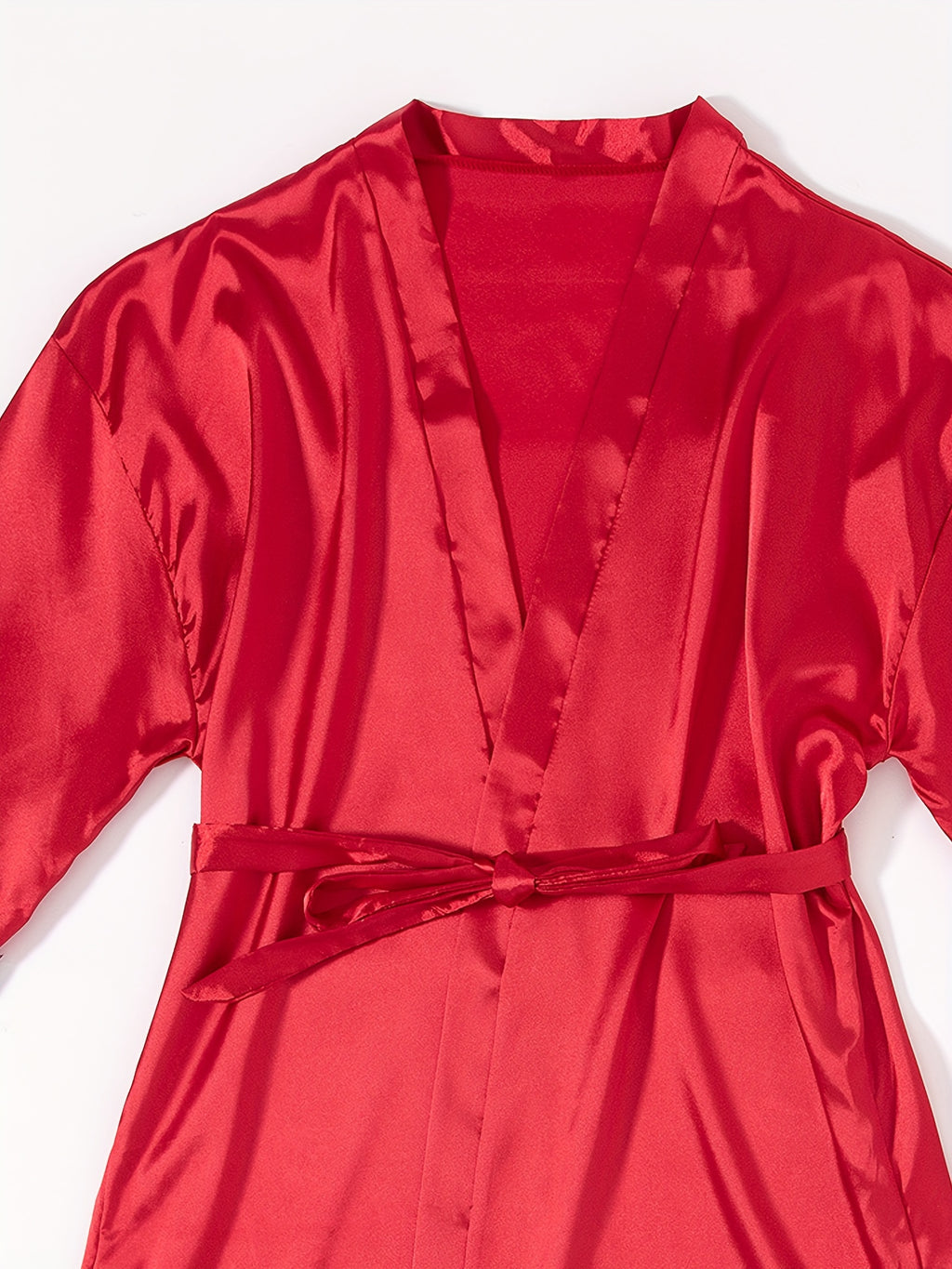 Three-Piece Elegant Solid Satin Lounge Set